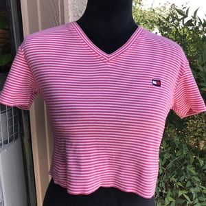 Tommy Hilfiger Cropped Striped Tee